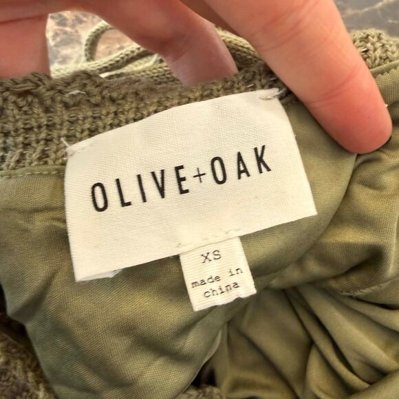 Sage Green Crochet Button Front Dress  Boho Coastal Summer Clean Girl SZ XS W167 - Picture 8 of 8